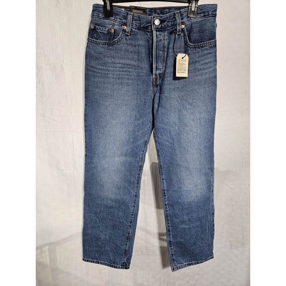 Levi's Premium Women 501 '90s Mid Rise Straight Leg Jeans Blue 29x30 NWT
